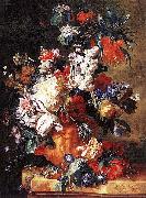 Bouquet of Flowers in an Urn by Jan van Huysum,